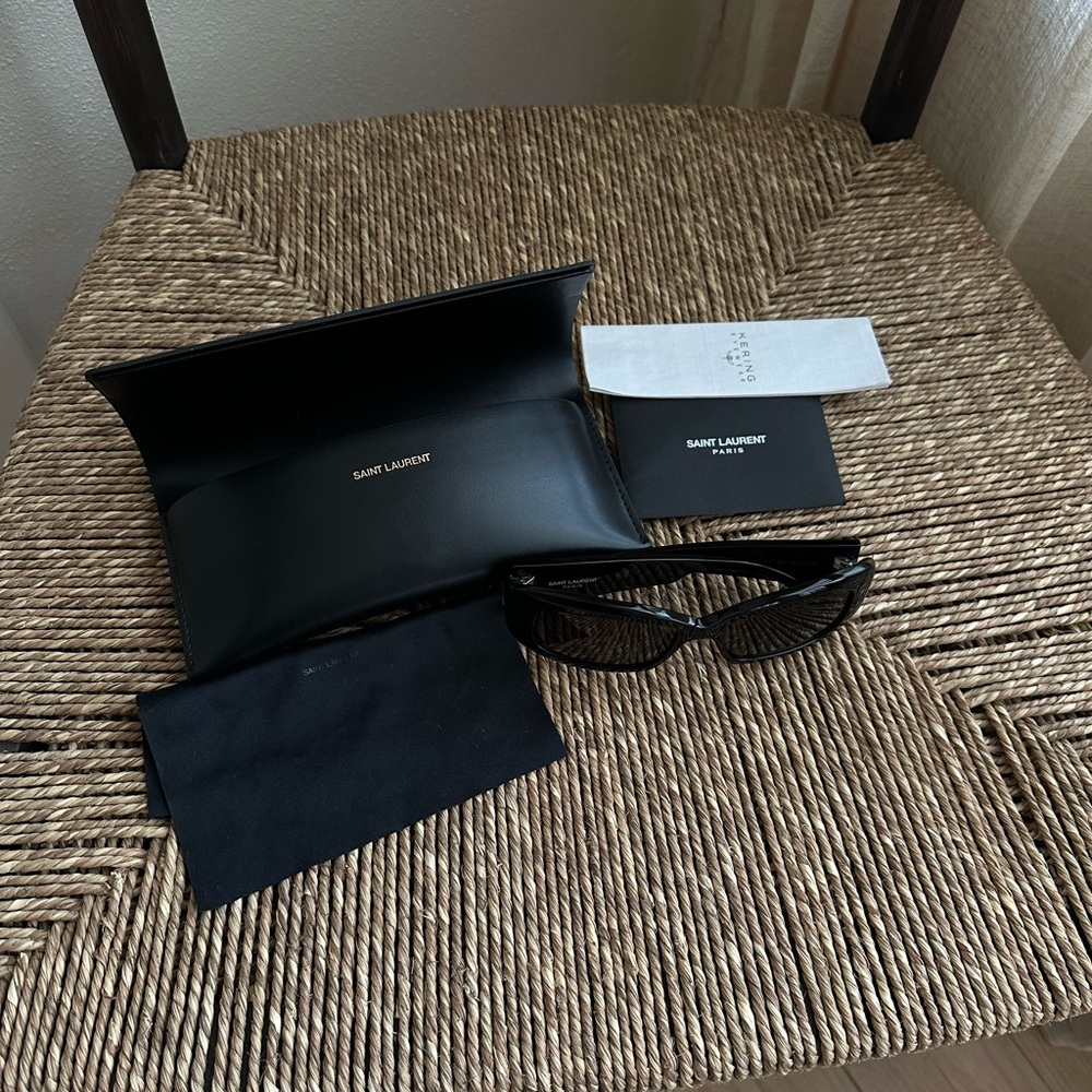 Saint Laurent Black Sunglasses SL 418 001